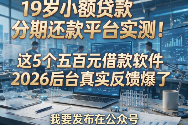 19岁小额贷款分期还款平台实测!这5个五百元借款软件2026后台真实反馈爆了