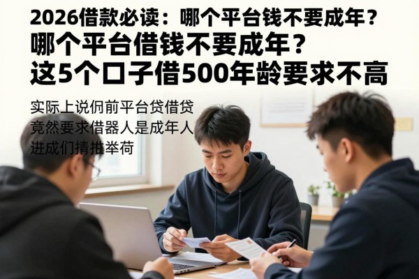 2026借款必读:哪个平台借钱不需要成年?这5个口子借500年龄要求不高