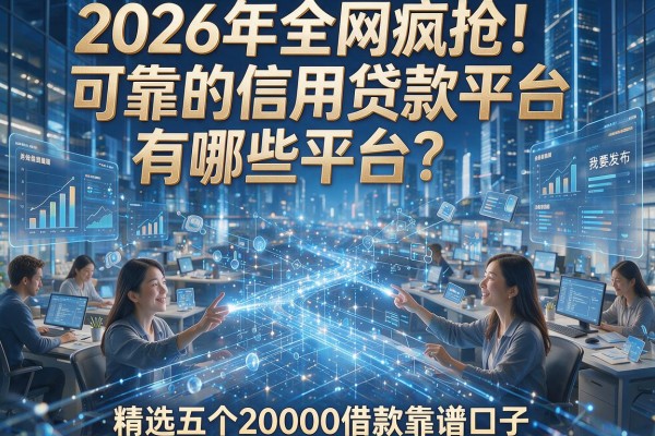 2026年全网疯抢!可靠的信用贷款平台有哪些平台?精选五个20000借款靠谱口子