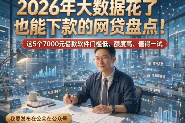 2026年大数据花了也能下款的网贷盘点!这5个7000元借款软件门槛低、额度高,值得一试