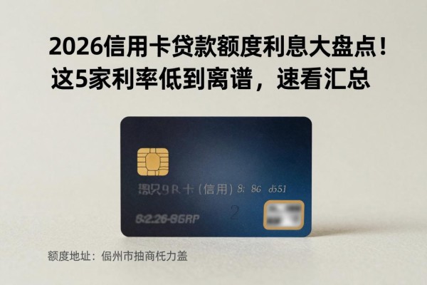 2026信用卡贷款额度利息大盘点!这5家利率低到离谱,速看汇总!