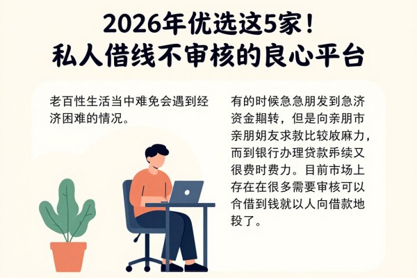 2026年优选这5家!私人借钱不审核的良心平台,精心点评速看