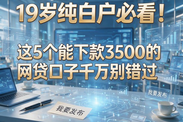 19岁纯白户必看！这5个能下款3500的网贷口子千万别错过
