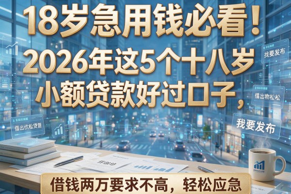 18岁急用钱必看！2026年这5个十八岁小额贷款好过口子，借钱两万要求不高轻松应急
