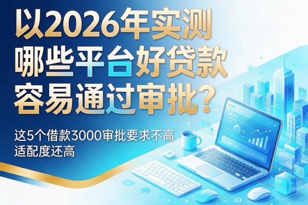 2026年实测：哪些平台好贷款容易通过审批？这5个借款3000审批要求不高、适配度还高