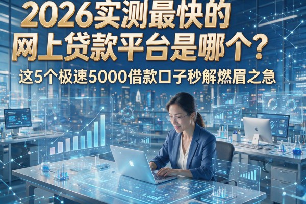 2026实测最快的网上贷款平台是哪个?这5个极速5000借款口子秒解燃眉之急