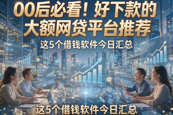 00后必看！好下款的大额网贷平台推荐，这5个借钱软件今日汇总