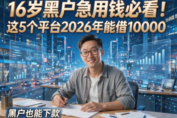 16岁黑户急用钱必看!这5个平台2026年能借10000,黑户也能下款