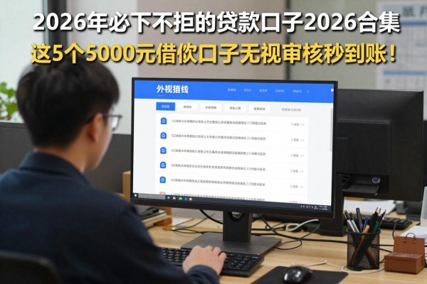 2026年必下不拒的贷款口子2026合集，这5个5000元借款口子无视审核秒到账！
