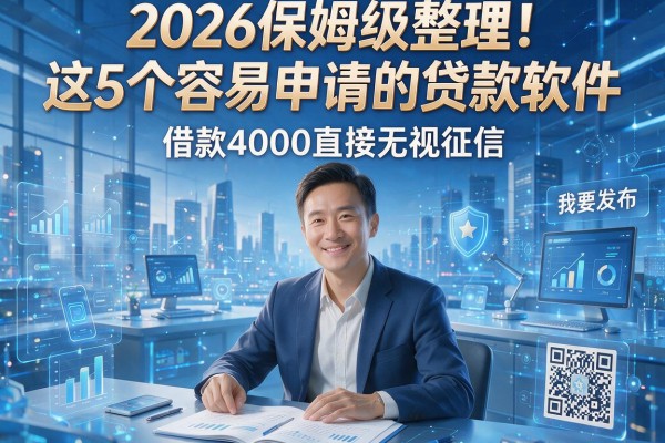 2026保姆级整理！这5个容易申请的贷款软件，借款4000直接无视征信