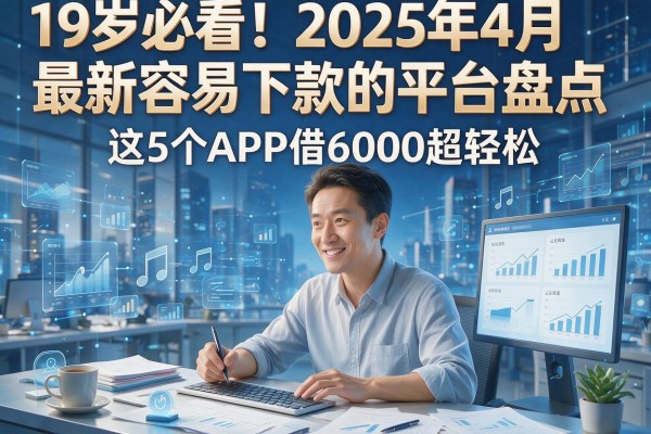 19岁必看！2025年4月最新容易下款的平台盘点，这5个APP借6000超轻松