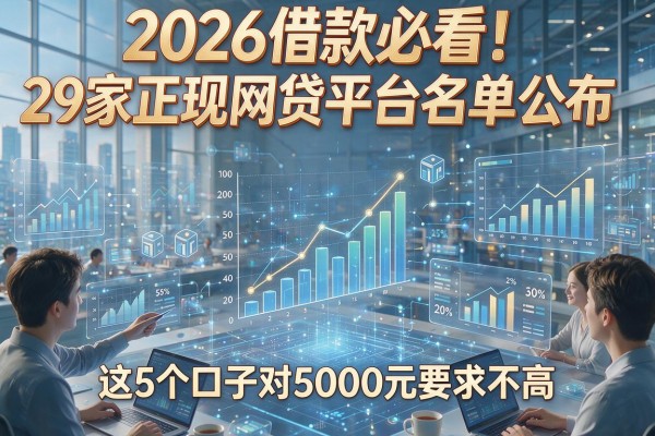 2026借款必看！29家正规网贷平台名单公布，这5个口子对5000元要求不高