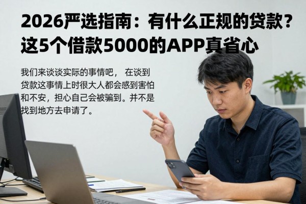 2026严选指南:有什么正规的贷款?这5个借款5000的APP真省心
