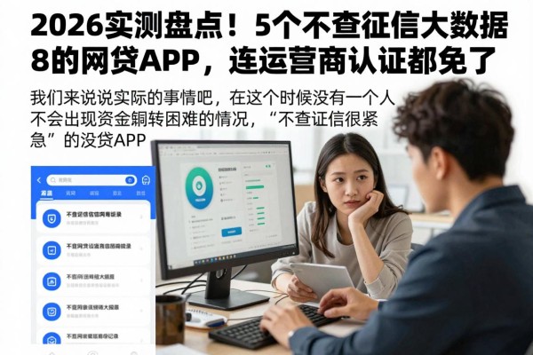 2026实测盘点！5个不查征信大数据的网贷APP，连运营商认证都免了