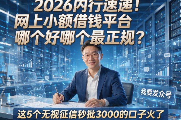 2026内行速递！网上小额借钱平台哪个好哪个最正规？这5个无视征信秒批3000的口子火了