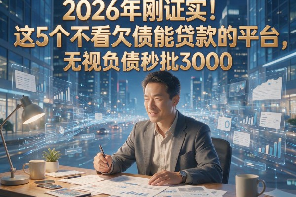 2026年刚证实!这5个不看欠债能贷款的平台,无视负债秒批3000