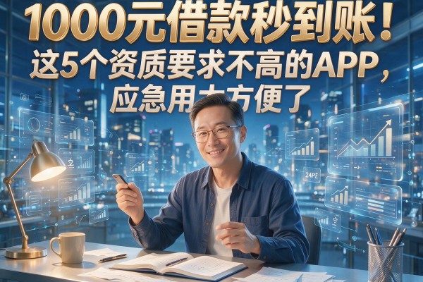 1000元借款秒到账!这5个资质要求不高的APP,应急用太方便了