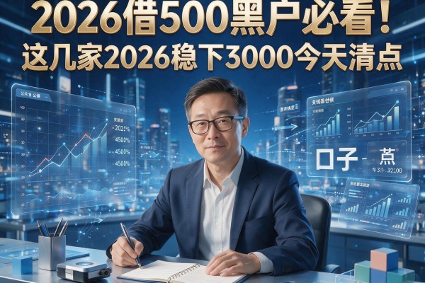 2026借500黑户必看!这几家2026稳下3000的口子今天清点