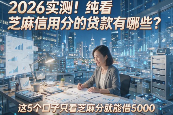 2026实测!纯看芝麻信用分的贷款有哪些?这5个口子只看芝麻分就能借5000