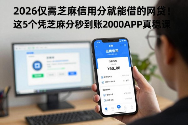 2026仅需芝麻信用分就能借的网贷!这5个凭芝麻分秒到账2000的APP真稳妥