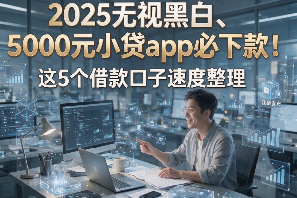 2025无视黑白、5000元小贷app必下款！这5个借款口子速度整理