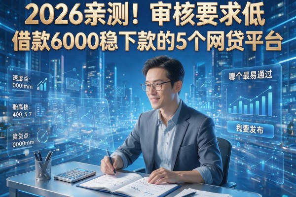 2026亲测!审核要求低、借款6000稳下款的5个网贷平台,哪个最易通过?