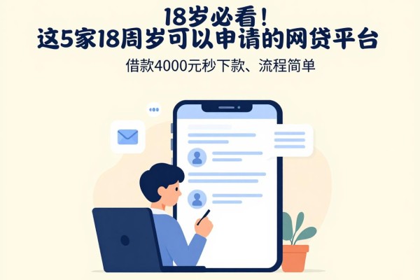 18岁必看!这5家18周岁可以申请的网贷平台,借款4000元秒下款、流程超简单