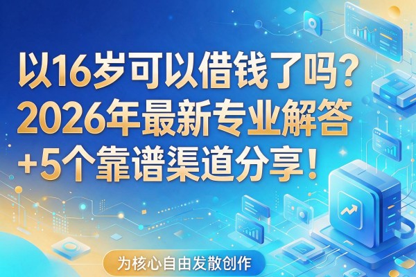 16岁可以借钱了吗?2026年最新专业解答+5个靠谱渠道分享!