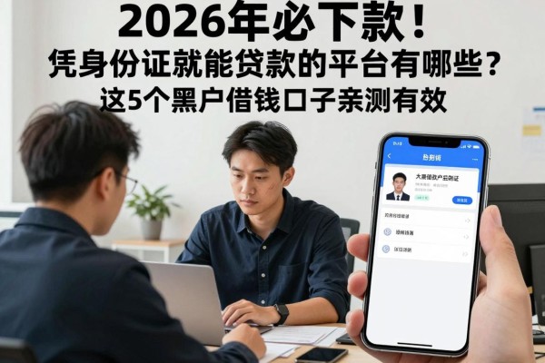 2026年必下款!凭身份证就能贷款的平台有哪些?这5个黑户借钱口子亲测有效!