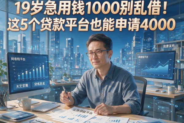 19岁急用钱1000别乱借！这5个贷款平台也能申请4000