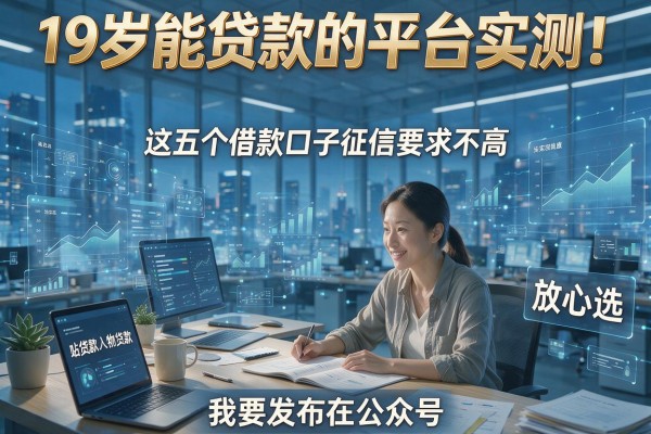 19岁能贷款的平台实测!这五个借款口子征信要求不高,放心选