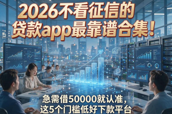2026不看征信的贷款app最靠谱合集!急需借50000就认准这5个门槛低好下款平台