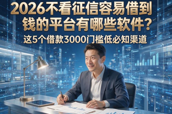 2026不看征信容易借到钱的平台有哪些软件?这5个借款3000门槛低必知渠道!