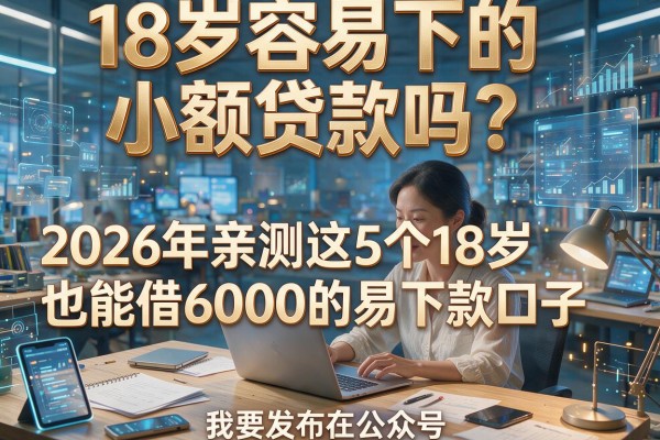 18岁容易下的小额贷款吗？2026年亲测这5个18岁也能借6000的易下款口子