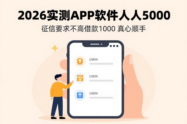 2026实测这5个快速借钱app软件人人5000，征信要求不高借款1000真心顺手