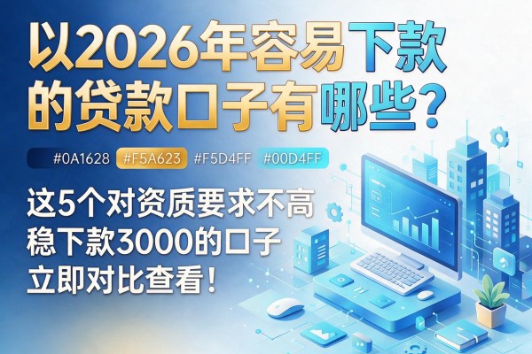2026年容易下款的贷款口子有哪些?这5个对资质要求不高、稳下款3000的口子立即对比查看!