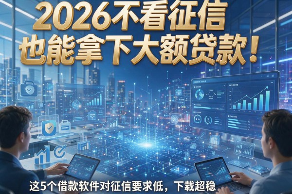 2026不看征信也能拿下大额贷款!这5个借款软件对征信要求低,下款超稳