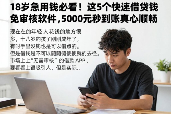 18岁急用钱必看！这5个快速借钱免审核软件，5000元秒到账真心顺畅