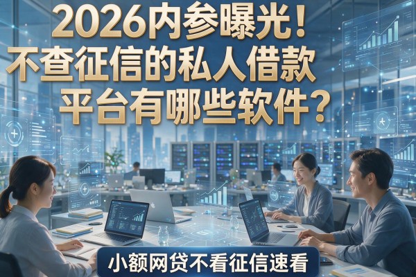 2026内参曝光!不查征信的私人借款平台有哪些软件?小额网贷不看征信速看