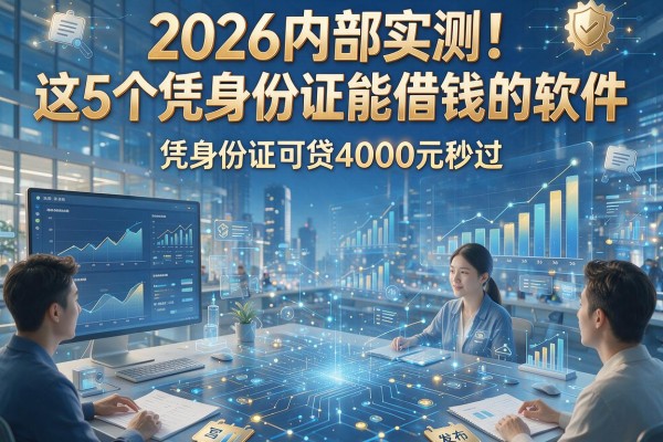 2026内部实测!这5个凭身份证能借钱的软件,凭身份证可贷4000元秒过