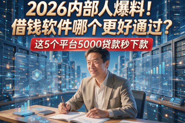 2026内部人爆料!借钱软件哪个更好通过?这5个平台5000贷款秒下款