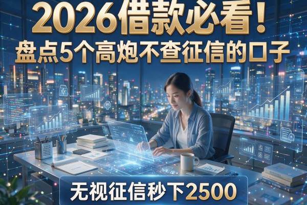 2026借款必看！盘点5个高炮不查征信的口子，无视征信秒下2500