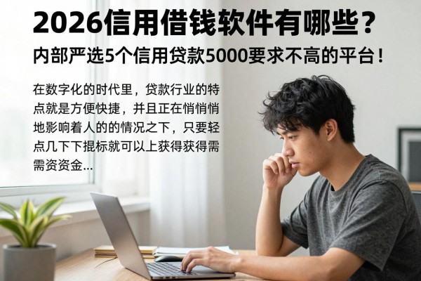 2026信用借钱软件有哪些？内部严选5个信用贷款5000要求不高的平台！