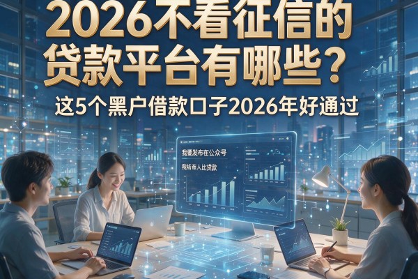 2026不看征信的贷款平台有哪些？这5个黑户借款口子2026年好通过！