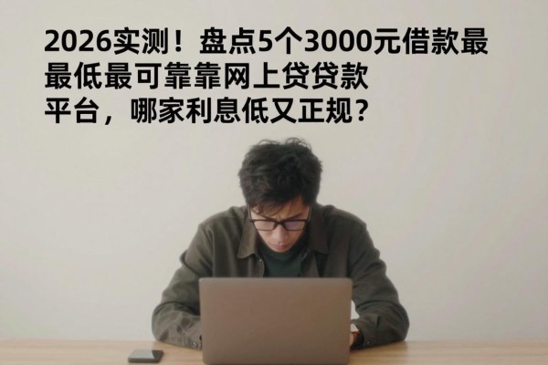 2026实测!盘点5个3000元借款最低最可靠的网上贷款平台,哪家利息低又正规?