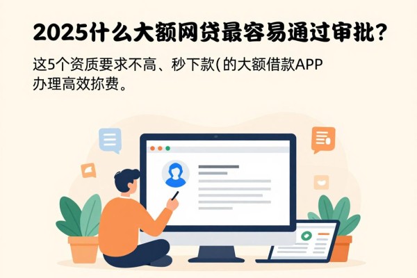 2025什么大额网贷最容易通过审批？这5个资质要求不高、秒下款的大额借款APP办理超高效