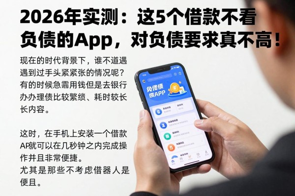 2026年实测:这5个借款不看负债的app,对负债要求真不高!