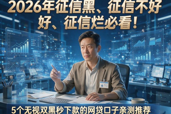 2026年征信黑、征信不好、征信烂必看!5个无视双黑秒下款的网贷口子亲测推荐