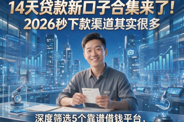 14天贷款新口子合集来了!2026秒下款渠道其实很多,深度筛选5个靠谱借钱平台