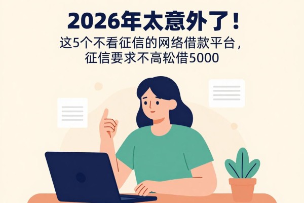 2026年太意外了!这5个不看征信的网络借款平台,征信要求不高轻松借5000
